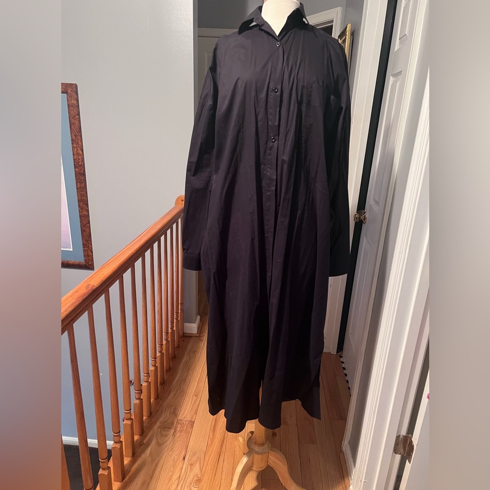 Black Maxi Shirt Dress